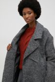 Пальто з вовною Answear Lab колір сірий перехідне oversize