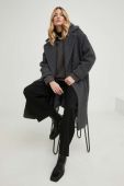 Пальто Answear Lab жіноче колір сірий перехідне oversize (2855677)