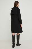 Тренч Answear Lab жіночий колір чорний перехідний oversize