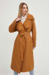 Тренч Answear Lab жіночий колір коричневий перехідний oversize