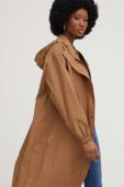 Пальто Answear Lab жіноче колір бежевий перехідне oversize (3192369)