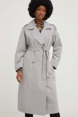 Пальто Answear Lab жіноче колір сірий перехідне двобортне