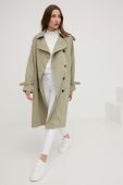 Тренч Answear Lab жіночий колір зелений перехідний двобортний (3217457)