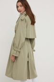 Тренч Answear Lab жіночий колір зелений перехідний двобортний (3217457)