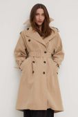 Тренч Answear Lab жіночий колір бежевий перехідний двобортний (3217462)