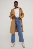Пальто Answear Lab жіноче колір бежевий перехідне двобортне (3214793)