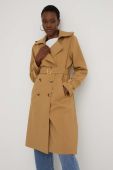 Пальто Answear Lab жіноче колір бежевий перехідне двобортне (3214793)