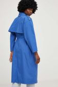 Тренч Answear Lab жіночий перехідний колір блакитний