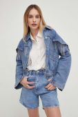 Джинсова куртка Answear Lab жіноча перехідна oversize колір блакитний (3118603)
