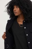 Джинсова куртка Answear Lab жіноча колір чорний перехідна oversize (3134132)