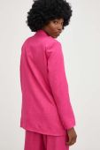 Піджак Answear Lab X Лімітована колекція SISTERHOOD колір рожевий однобортний однотонний