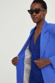 Піджак Answear Lab однобортний однотонний колір блакитний (3273186)
