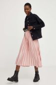 Спідниця Answear Lab колір рожевий midi розкльошена (3153774)