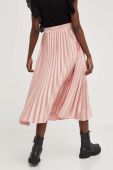 Спідниця Answear Lab колір рожевий midi розкльошена (3153774)