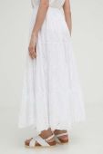 Бавовняна спідниця Answear Lab колір білий midi розкльошена