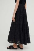 Бавовняна спідниця Answear Lab колір чорний midi розкльошена (3249294)