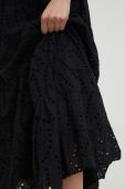 Бавовняна спідниця Answear Lab колір чорний midi розкльошена (3249294)