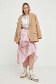 Спідниця Answear Lab колір рожевий maxi розкльошена