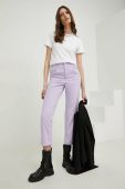 Джинси Answear Lab жіночі висока посадка колір фіолетовий (3005393)