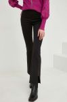 Штани Answear Lab жіночі колір чорний кльош висока посадка (2863170)