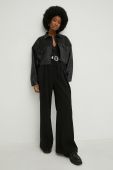 Штани Answear Lab X Лімітована колекція SISTERHOOD жіночі колір чорний широке висока посадка