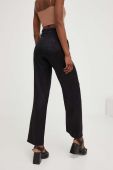 Штани Answear Lab жіночі колір чорний широке висока посадка (3129931)