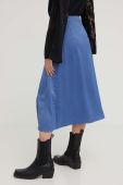 Спідниця Answear Lab midi розкльошена колір блакитний (3217518)