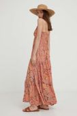 Шовкова сукня Answear Lab колір помаранчевий maxi розкльошена