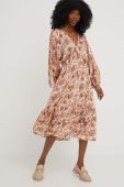Сукня Answear Lab колір рожевий midi розкльошена (3211882)