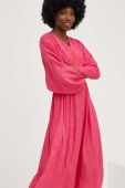 Сукня Answear Lab колір рожевий midi розкльошена (3177700)