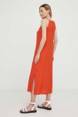 Льняна сукня Answear Lab колір помаранчевий midi пряма