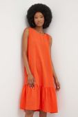 Льняна сукня Answear Lab колір помаранчевий mini розкльошена