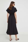 Бавовняна сукня Answear Lab колір чорний midi розкльошена (3377307)