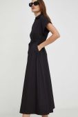 Бавовняна сукня Answear Lab колір чорний midi розкльошена (3377307)