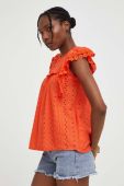 Бавовняна блузка Answear Lab колір помаранчевий