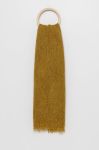 Шаль з домішкою вовни Answear Lab колір жовтий гладкий