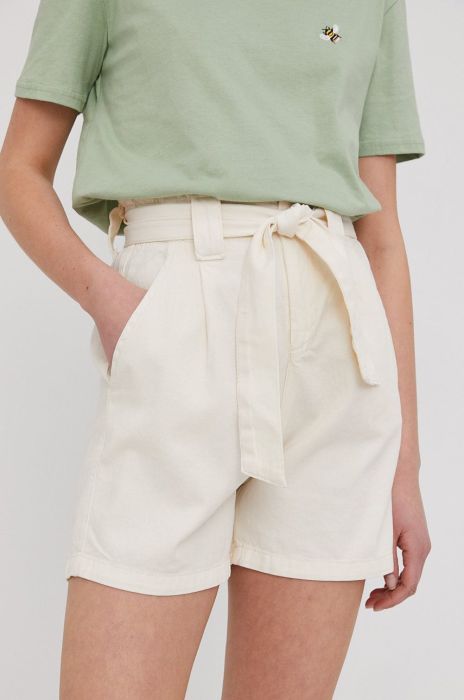 Шорти Answear Lab жіночі колір білий гладкі висока посадка