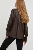 Сорочка Answear Lab жіноча колір коричневий regular класичний комір (2614930)