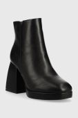 Черевики Answear Lab жіночі колір чорний каблук блок злегка утеплена (2689108)