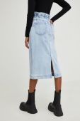 Джинсова спідниця Answear Lab midi пряма колір блакитний (2640906)