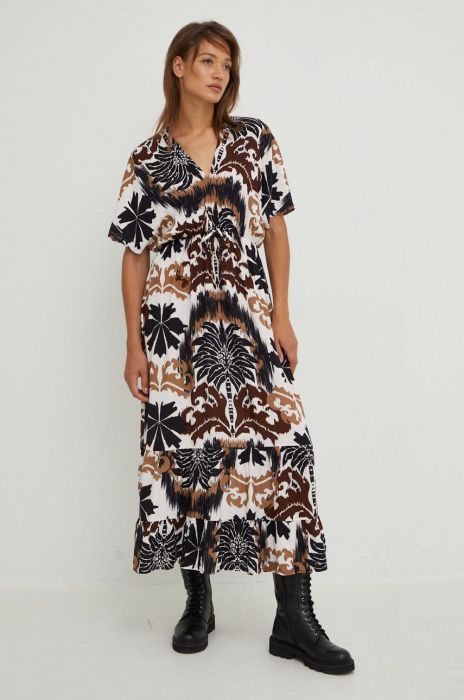 Сукня Answear Lab колір бежевий maxi розкльошена (2566412)