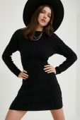 Сукня з вовною Answear Lab колір чорний mini облягаюча