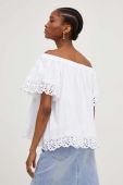 Бавовняна блузка Answear Lab жіноча колір білий однотонна (3336422)
