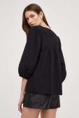 Бавовняна блузка Answear Lab жіноча колір чорний однотонна