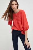 Бавовняна блузка Answear Lab жіноча колір червоний з аплікацією