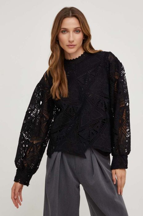 Блузка Answear Lab жіноча колір чорний однотонна (3551788)