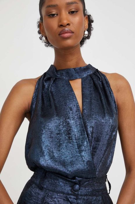 Блузка Answear Lab жіноча візерунок колір блакитний (3689753)