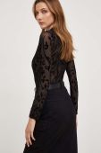 Боді Answear Lab жіночі колір чорний візерунок (3398702)