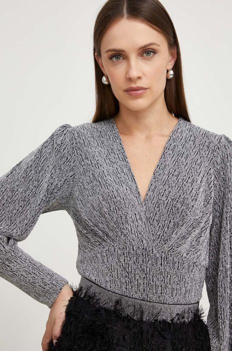 Боді Answear Lab колір срібний візерунок