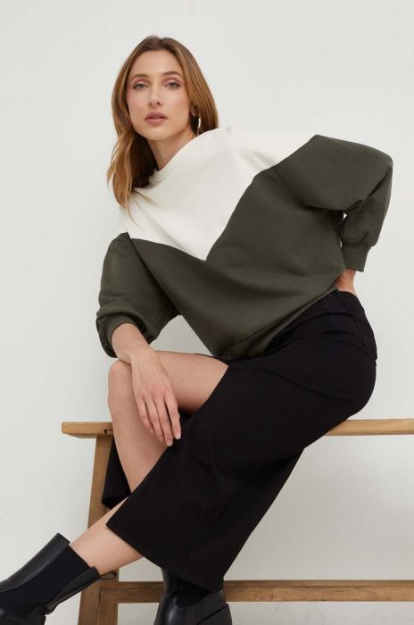 Бавовняна кофта Answear Lab жіноча колір зелений візерунок